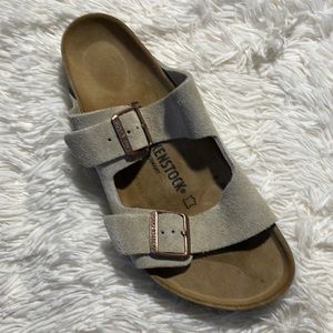 Birkenstock Arizona Taupe Suede Sandals
